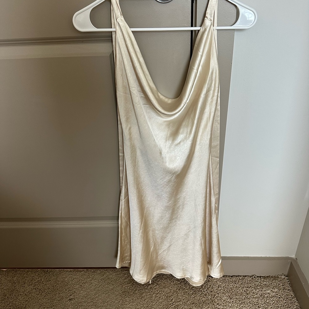 Altered state cream gold party dress